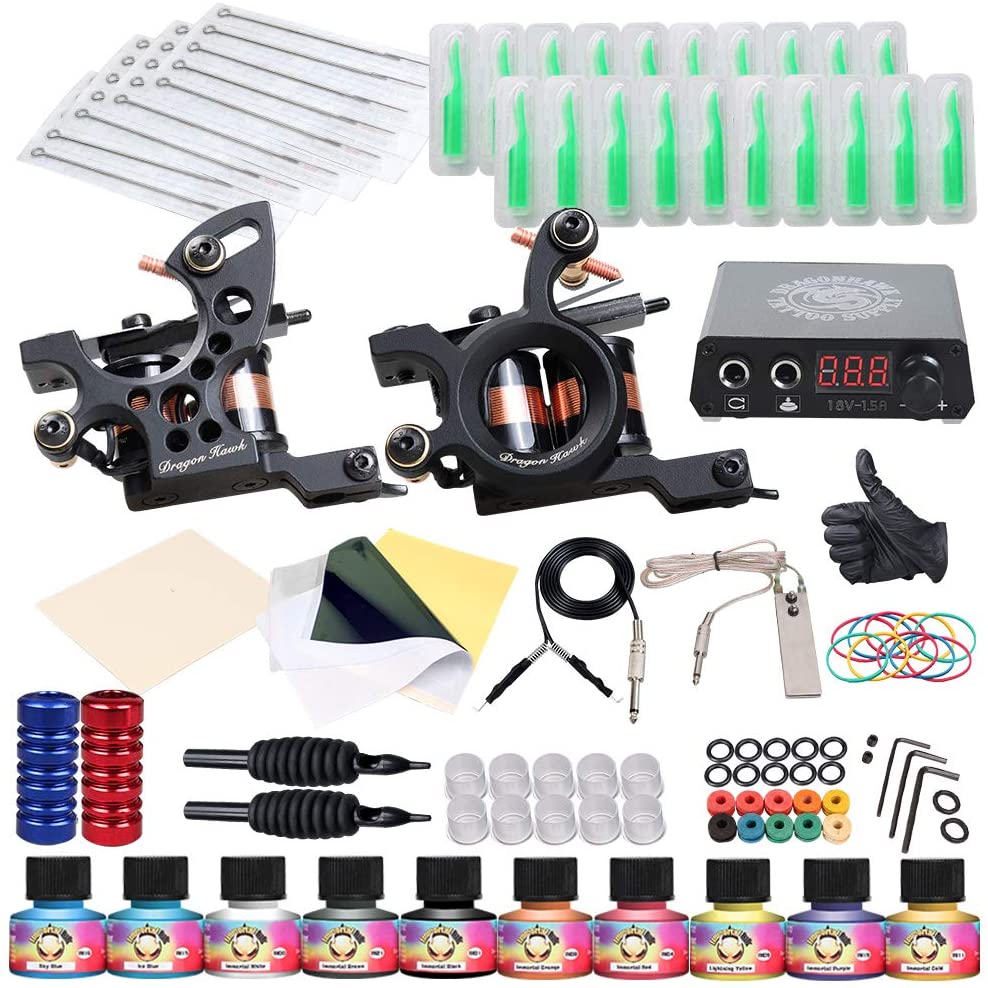 Dragonhawk Complete Tattoo Kit 2 Machine Gun