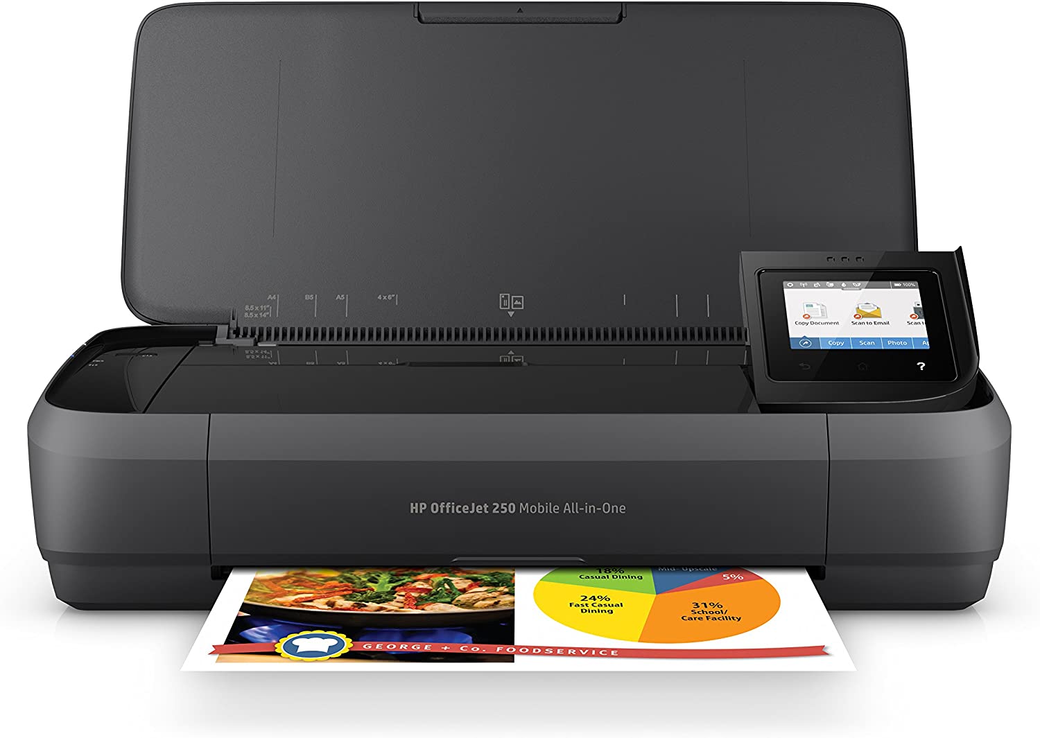 HP OfficeJet 250 All-in-One Portable Printer with Wireless & Mobile 